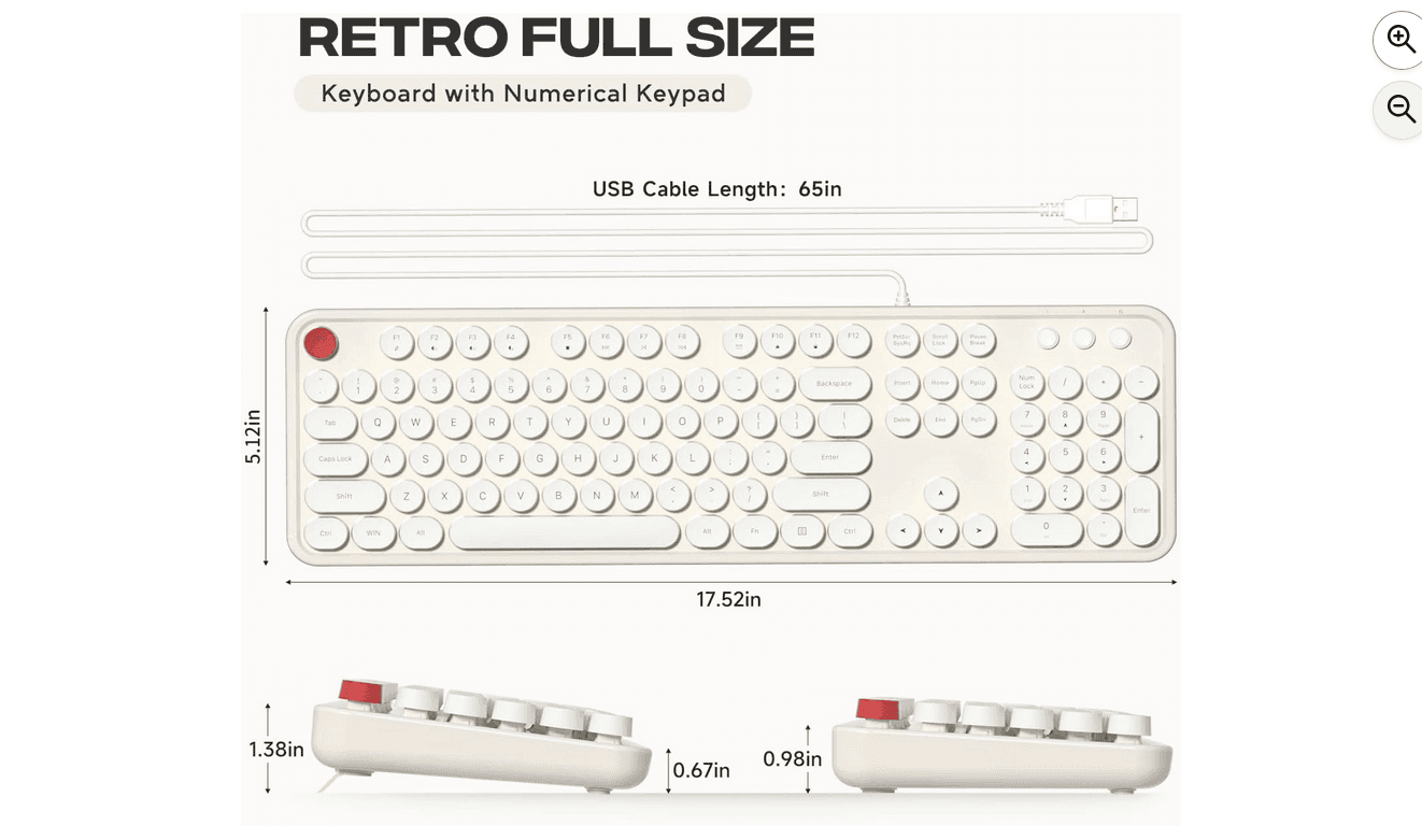 Teclado Retro Vintage