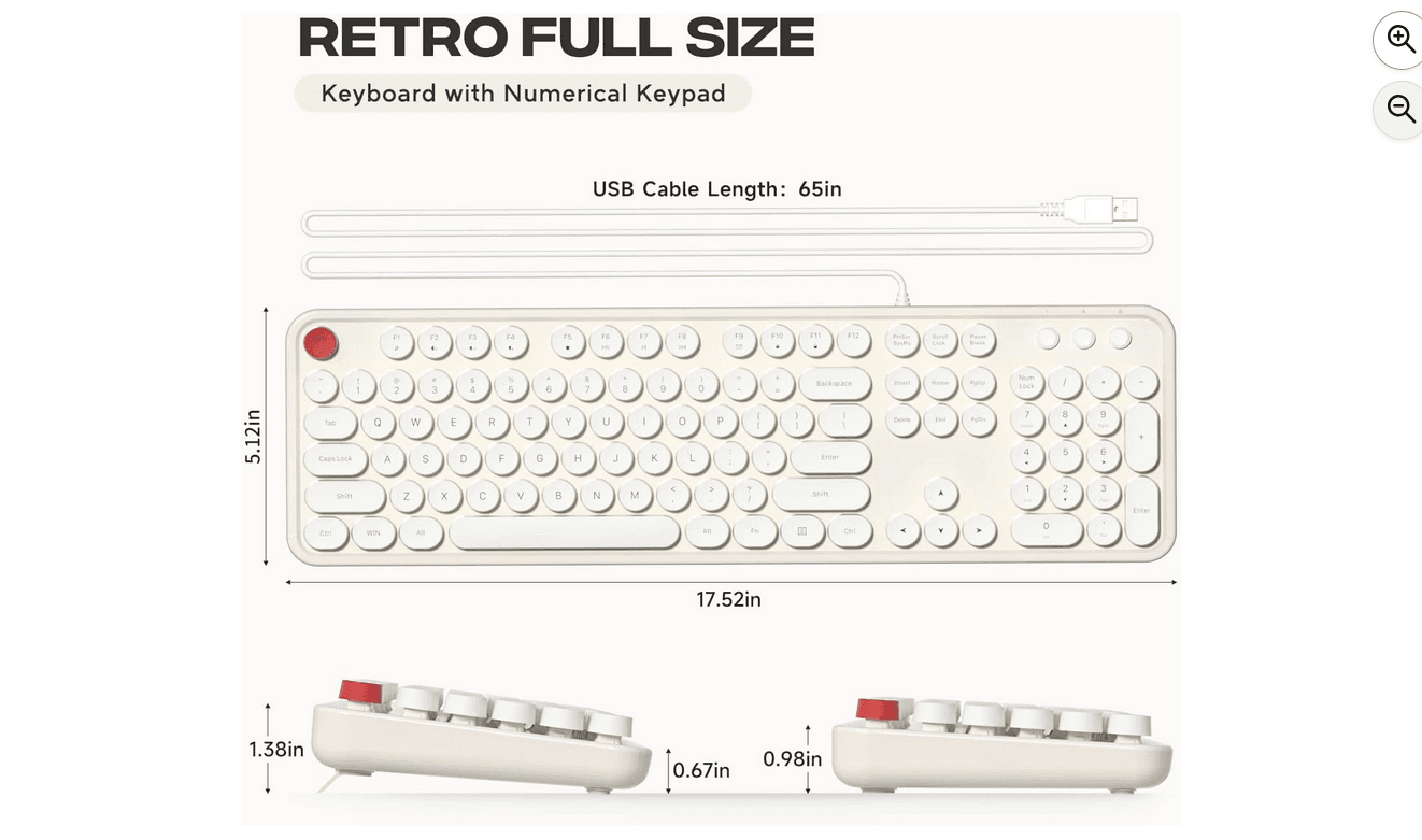 Teclado Retro Vintage